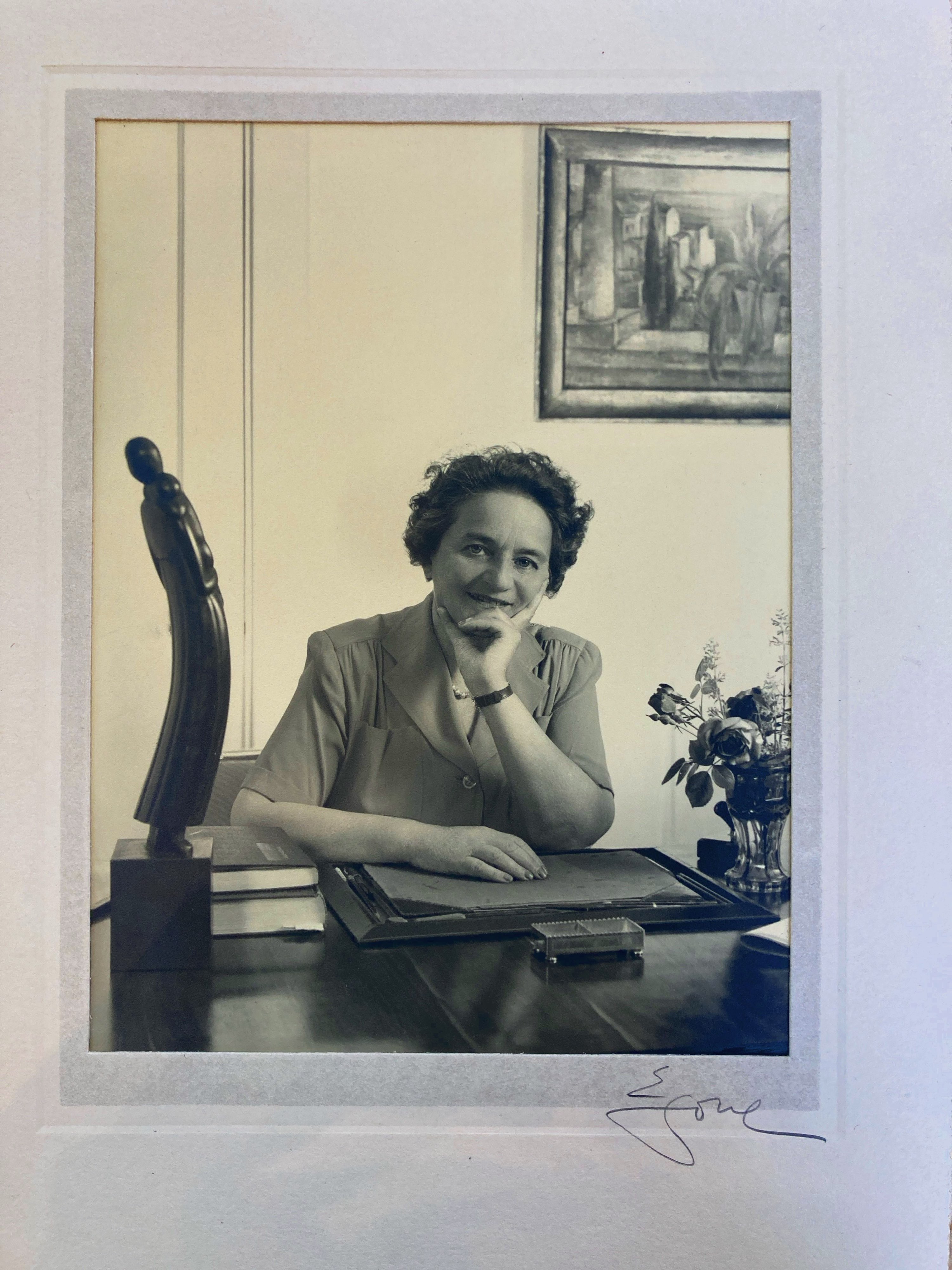 Helene Deutsch in her office 1945, Egone Photo, Radcliffe Institute, Harvard University